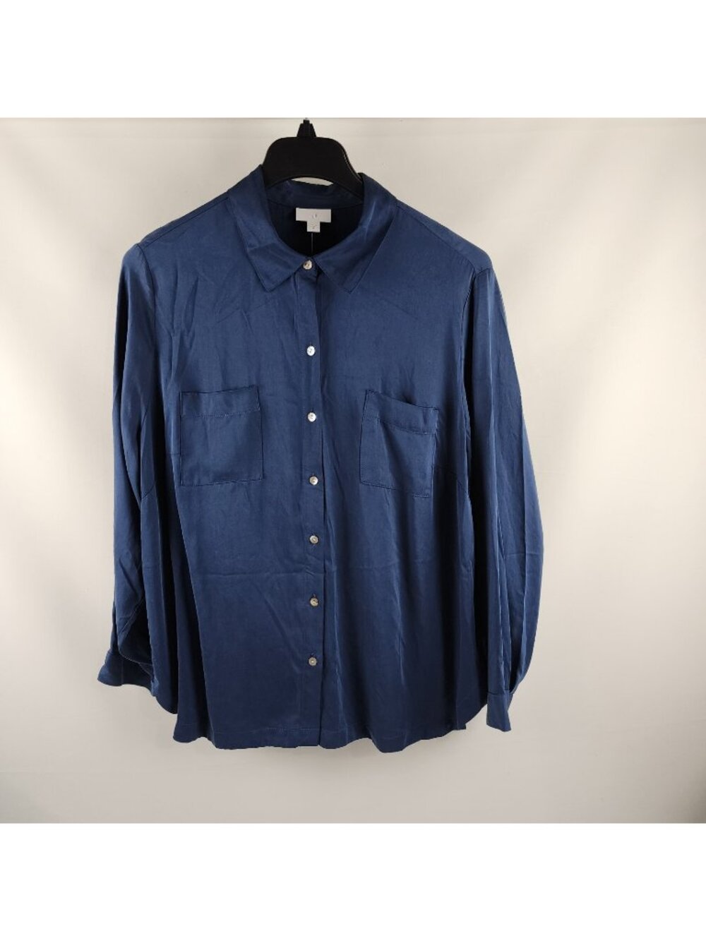 J Jill Shirt Womens XL Blue Ridge L/S Button Up NWT